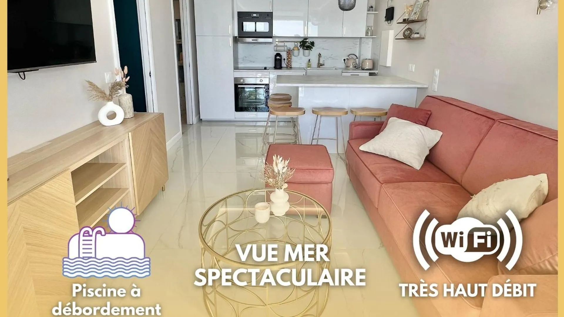 Luxueux Appartement - Vue Mer - Piscine - Free Parking - Monaco Cap-d'Ail